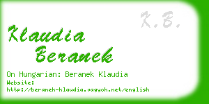 klaudia beranek business card